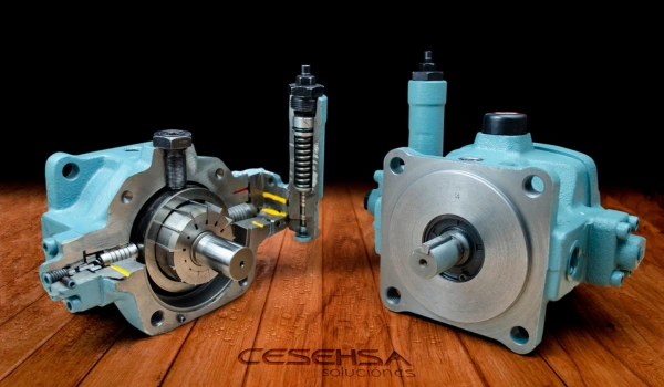 Bomba hidráulica NACHI en sistema industrial