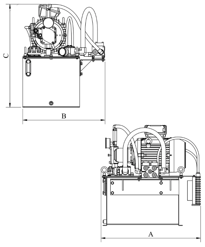 Características de Unidades Hidráulicas Series NNP CESEHSA